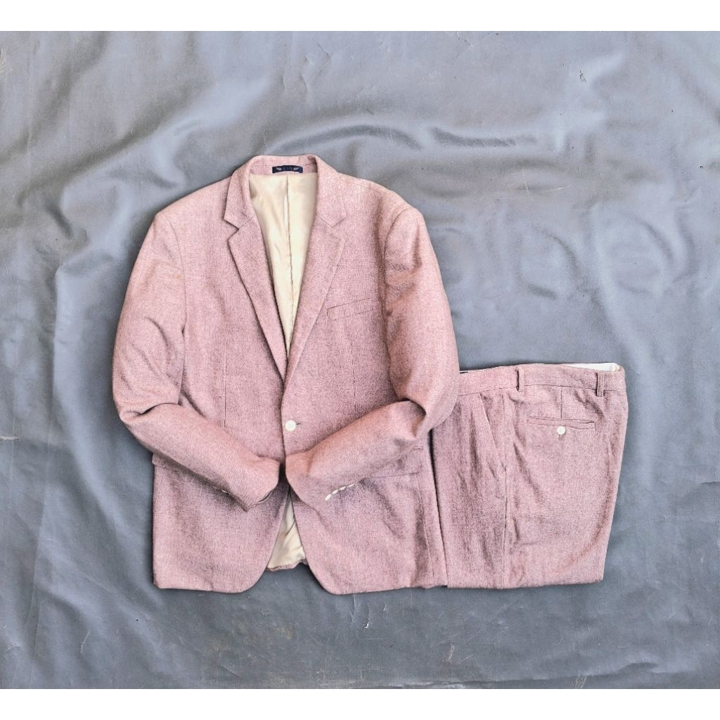 Setelan jas second pria warna/preloved jas Xi lai bahan wool tebal masih like new/ R47/blazer pria s
