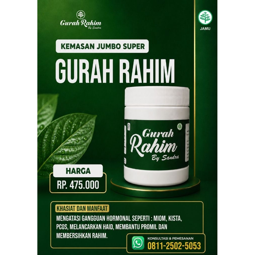 Gurah Rahim super jumbo Isi 65 Kapsul | Produk Original