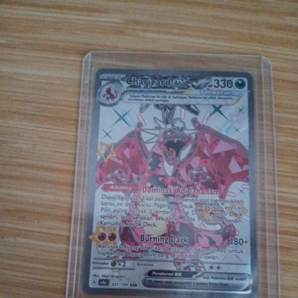 Kartu Pokemon Charizard ex Shiny SSR 331/190 sv4a1 Harta Berkilau ex TCG Indonesia Original NM Teras
