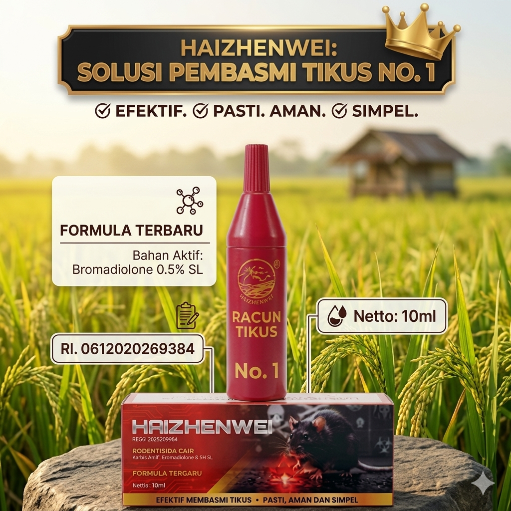 RACUN TIKUS CAIR HAIZHENWEI ORIGINAL SUDAH BERIJIN EDAR/ RACUN TIKUS CAIR GEPENG/ RACUN TIKUS CAIR