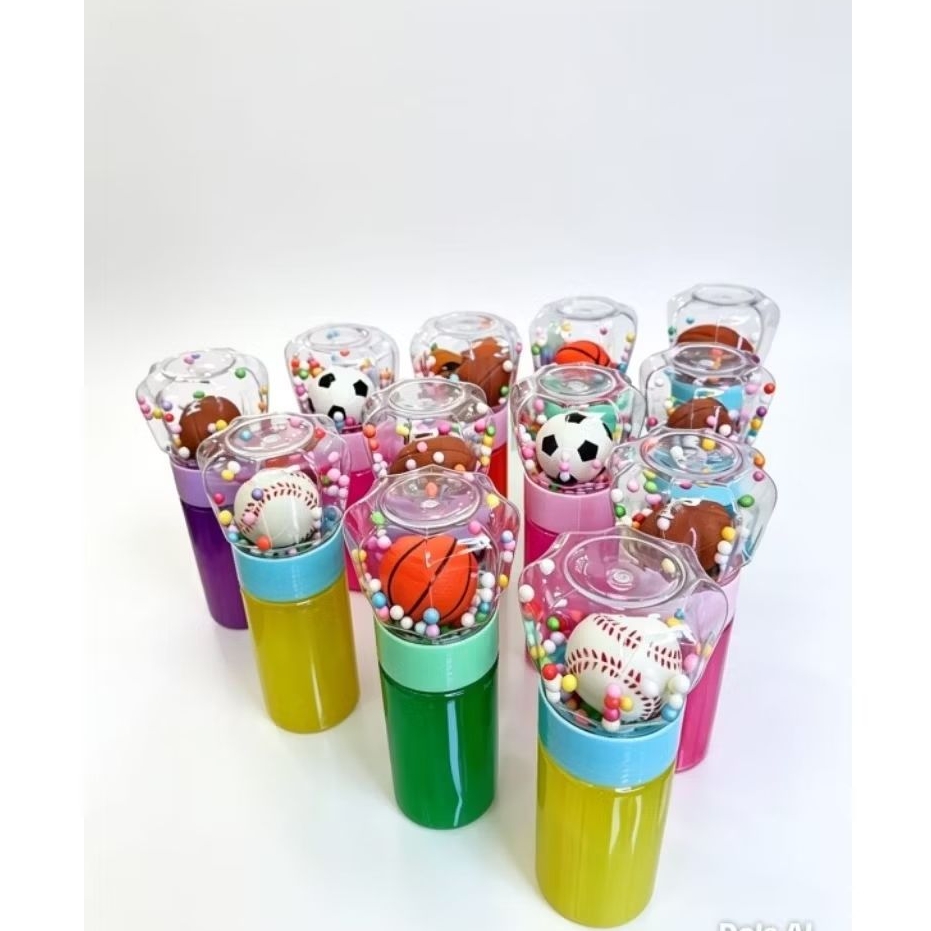 Slime Crystal Mud Glitter 200gr + Bola Mainan Lucu | Slime Transparan Bening Jumbo | Sensory Play An