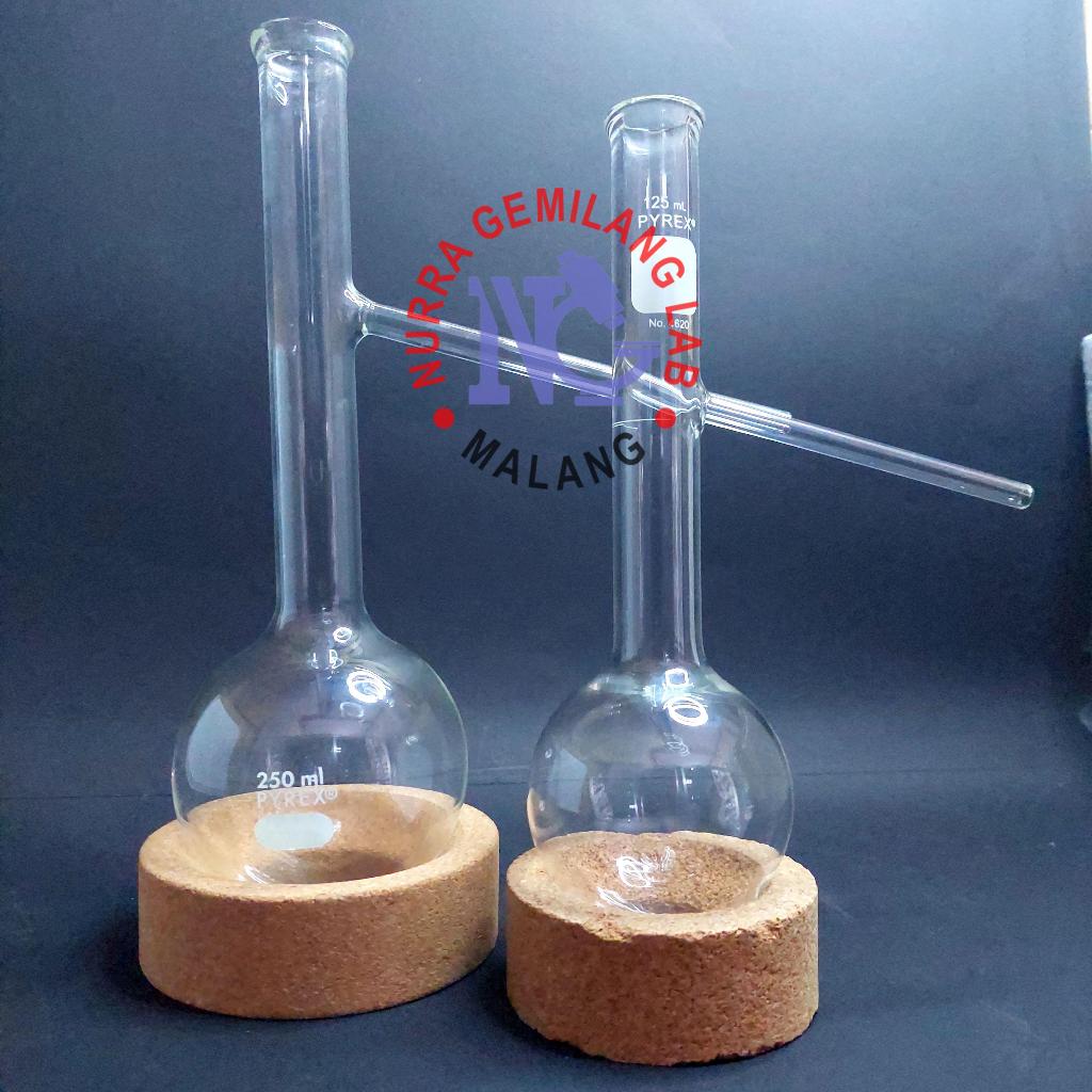 Labu Destilasi 250 ml | Distilling Flask 250ml Pyrex Corning USA Asli