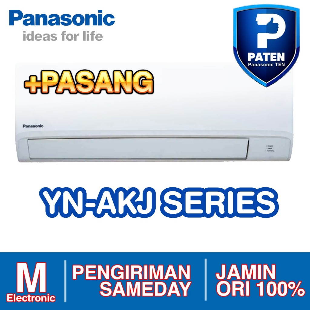 AC PANASONIC 2 PK CS-YN18AKJ + PASANG 3M HODA 0,6MM Standard Non Inverter Split CSYN18WKJ