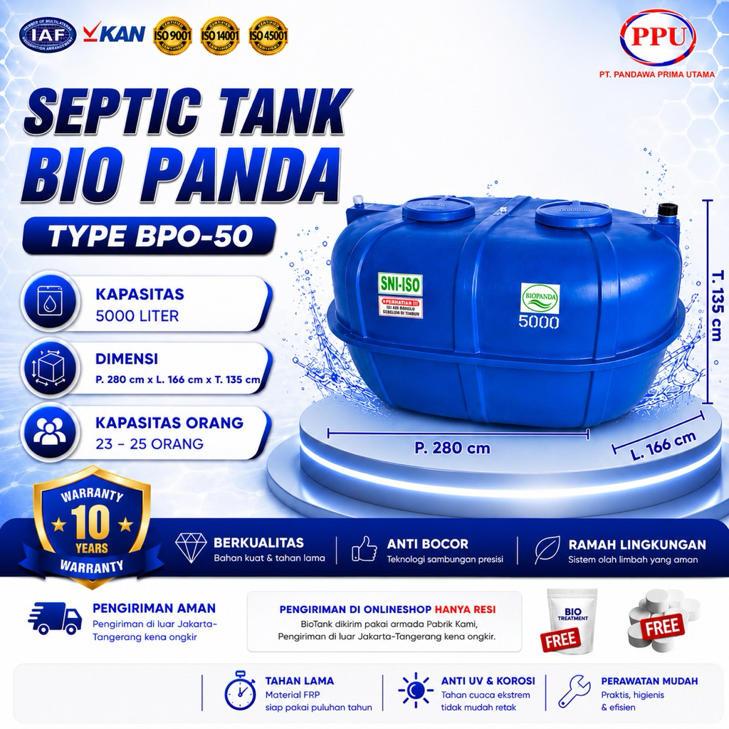 SepticTank Biotech, Septic Tank Bioluxs, type RC 5000 liter