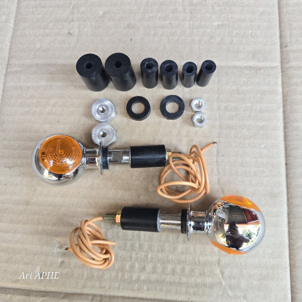 sein stang Bullseye Handlebar End Indicators Motorcycle Chrome E Tested + Heat Shrink Tubing Kit uni