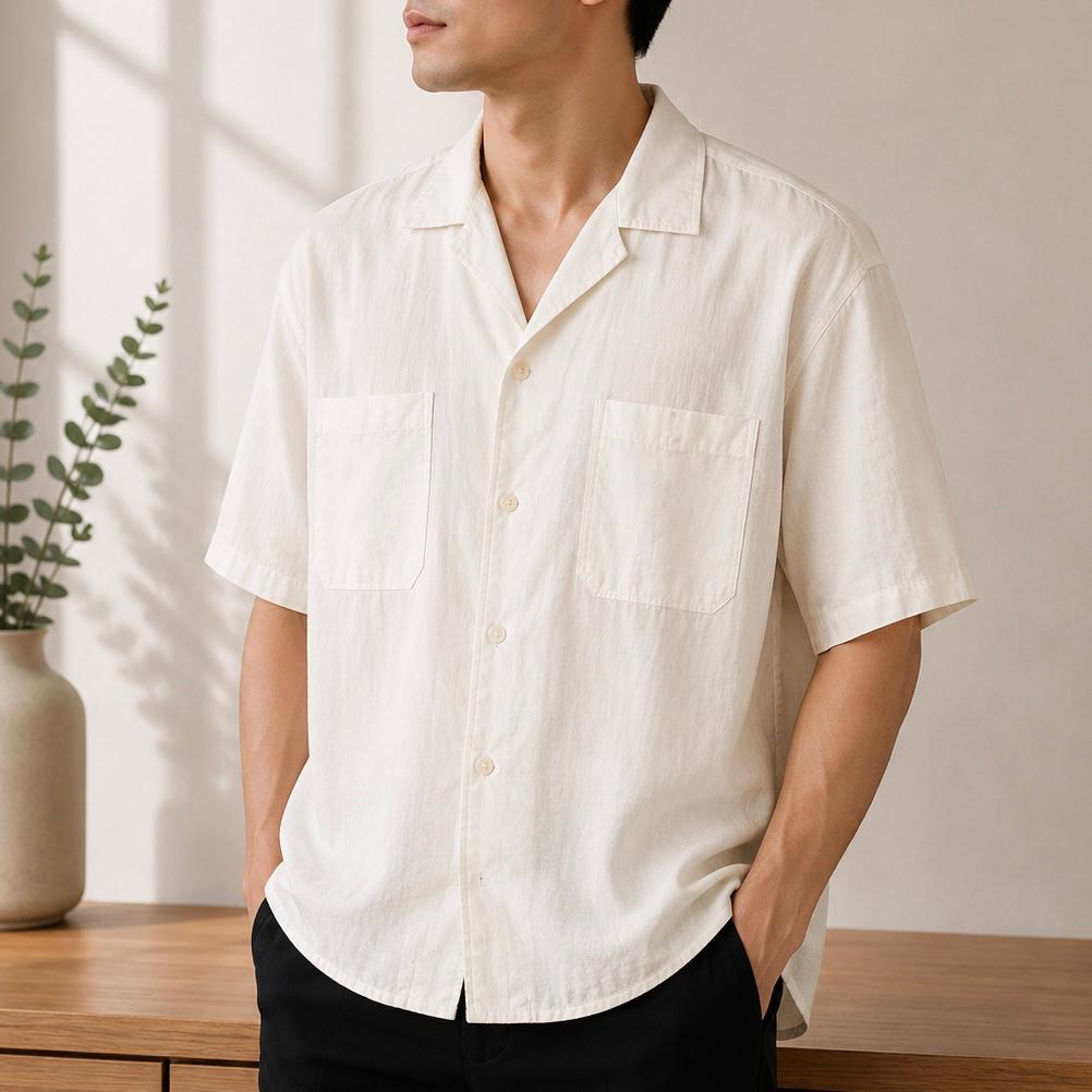 Kemeja pria KALALAEN original oversize lengan pendek