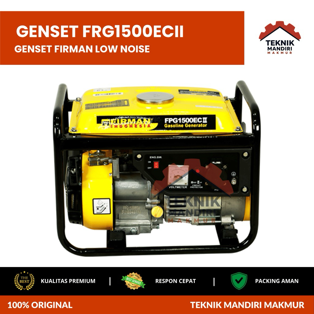 GENSET FIRMAN 1500 Generator FPG1500ECII output 1000 watt genset firman low noise