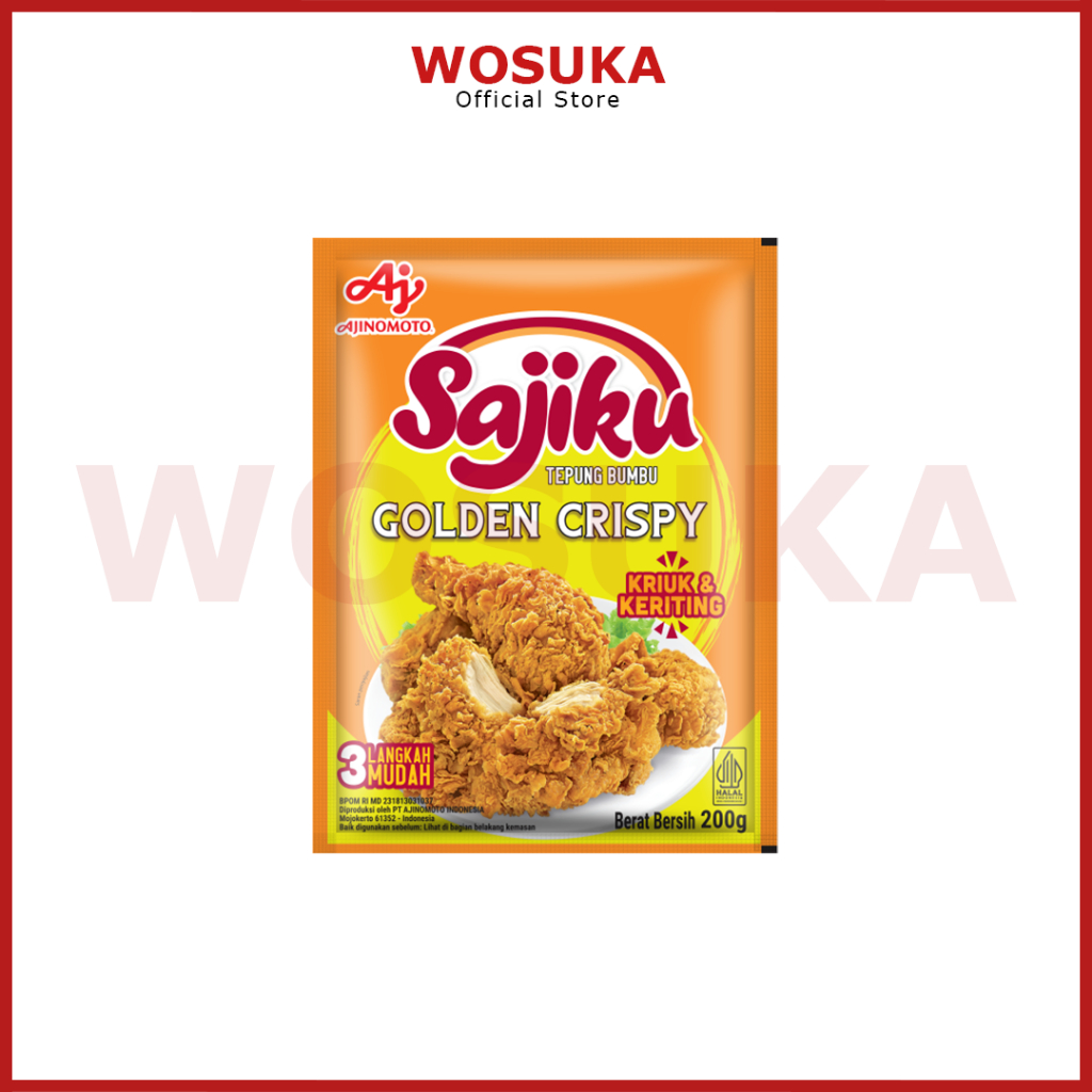 Tepung bumbu Golden Crispy SAJIKU 200gr | Tepung bumbu Golden Crispy SAJIKU 200 gr | Tepung bumbu Go