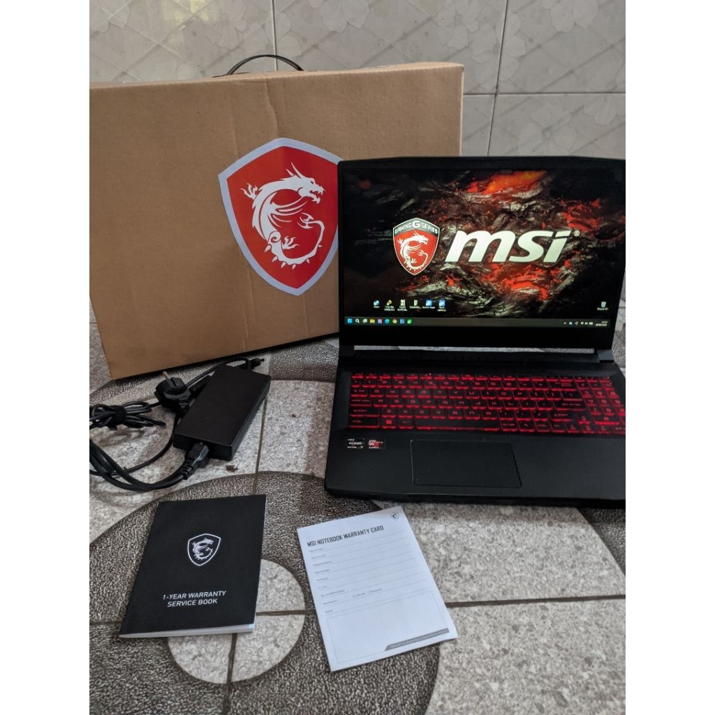 MSI Bravo 15 Laptop Gaming AMD Ryzen 7 4800H, RTX 4050 6GB, 15.6" FHD 144Hz, Hitam