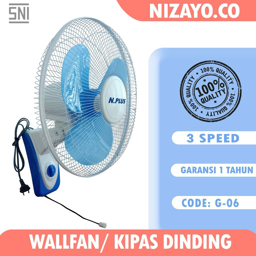 Kipas Angin Dinding / Kipas Angin Dinding N.Plus 16 Inch