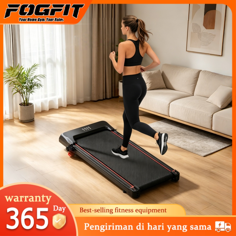 FOGFIT Treadmill Portabel Tikar Berjalan Tikar Lari Lipat Peralatan Fitness Rumah Listrik Daya Renda