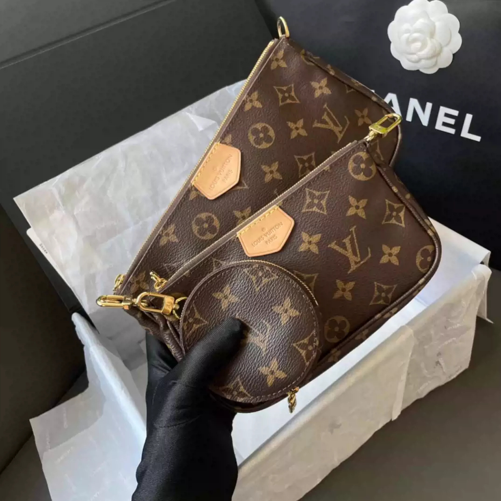 Tas Louis Vuitton Multi Pochette Accessoires M44813 / M44840, tas model 5-in-1 yang terdiri dari beb
