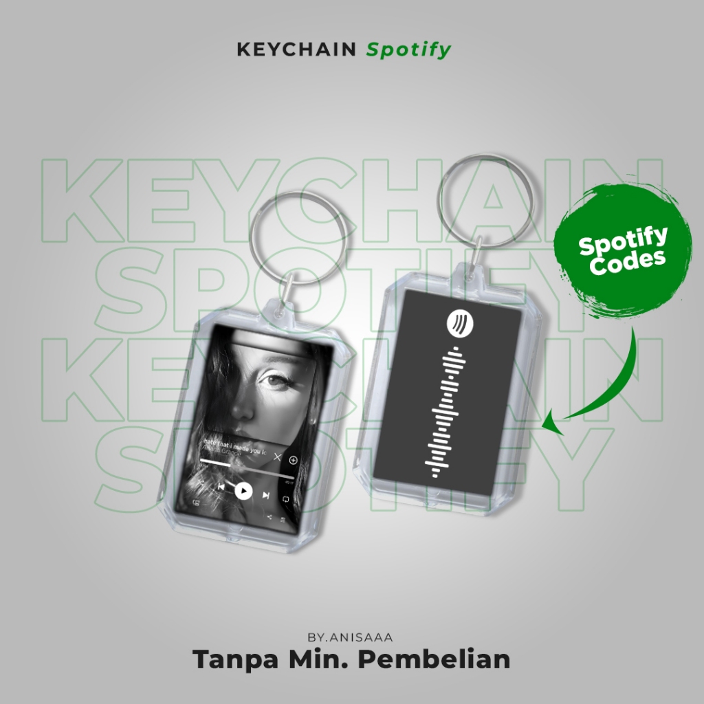 GANTUNGAN KUNCI SPOTIFY AKRILIK PREMIUM | BY.ANISAAA