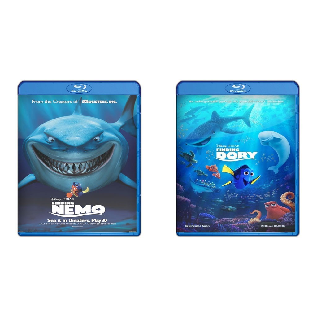 DVD Finding Nemo (2003) + DVD Finding Dory (2016)