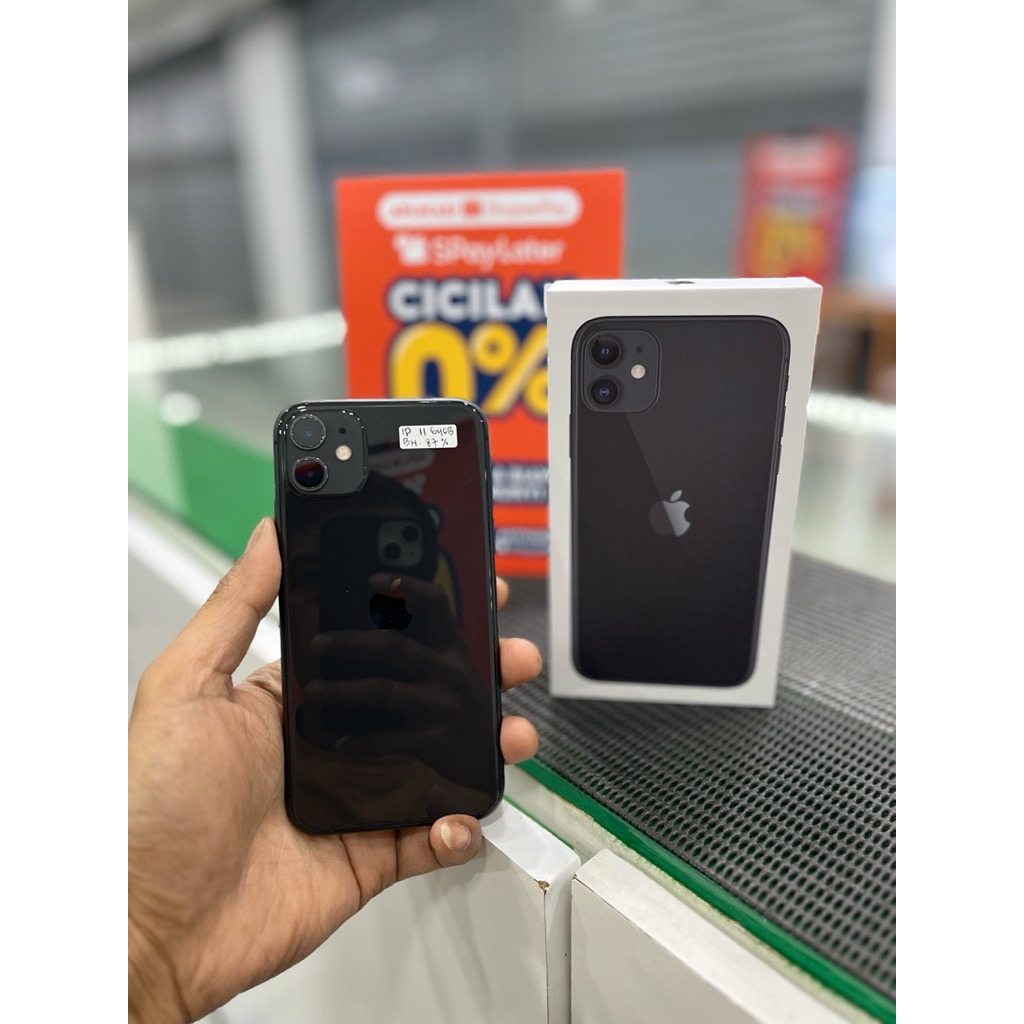 iphone 11 64gb second ex inter all operator mulus nominus fullset free TG,case