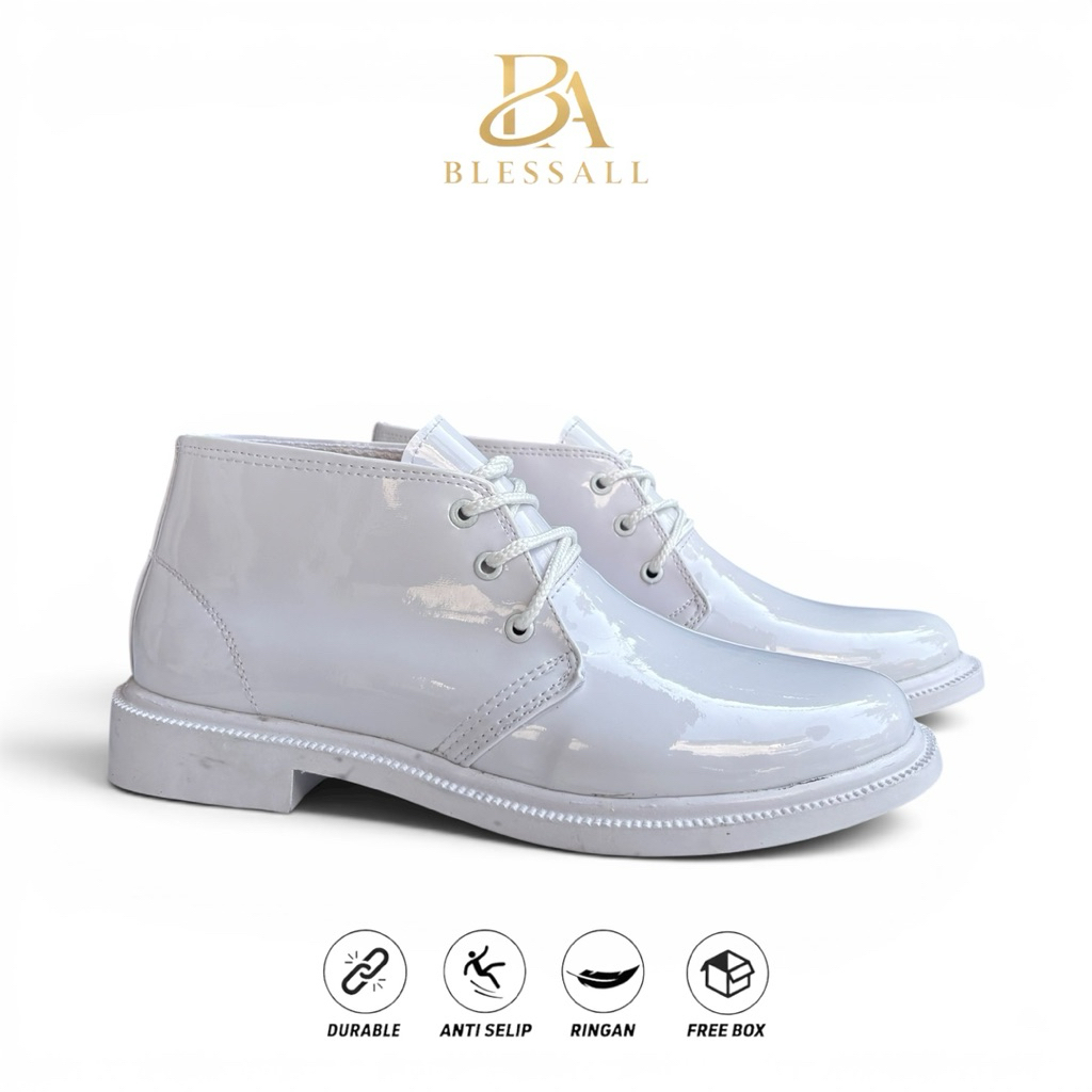 Sepatu Pdh Pdu Putih Sepatu Paskibra Pria Full Putih Sepatu Mayoret Sepatu Lantas