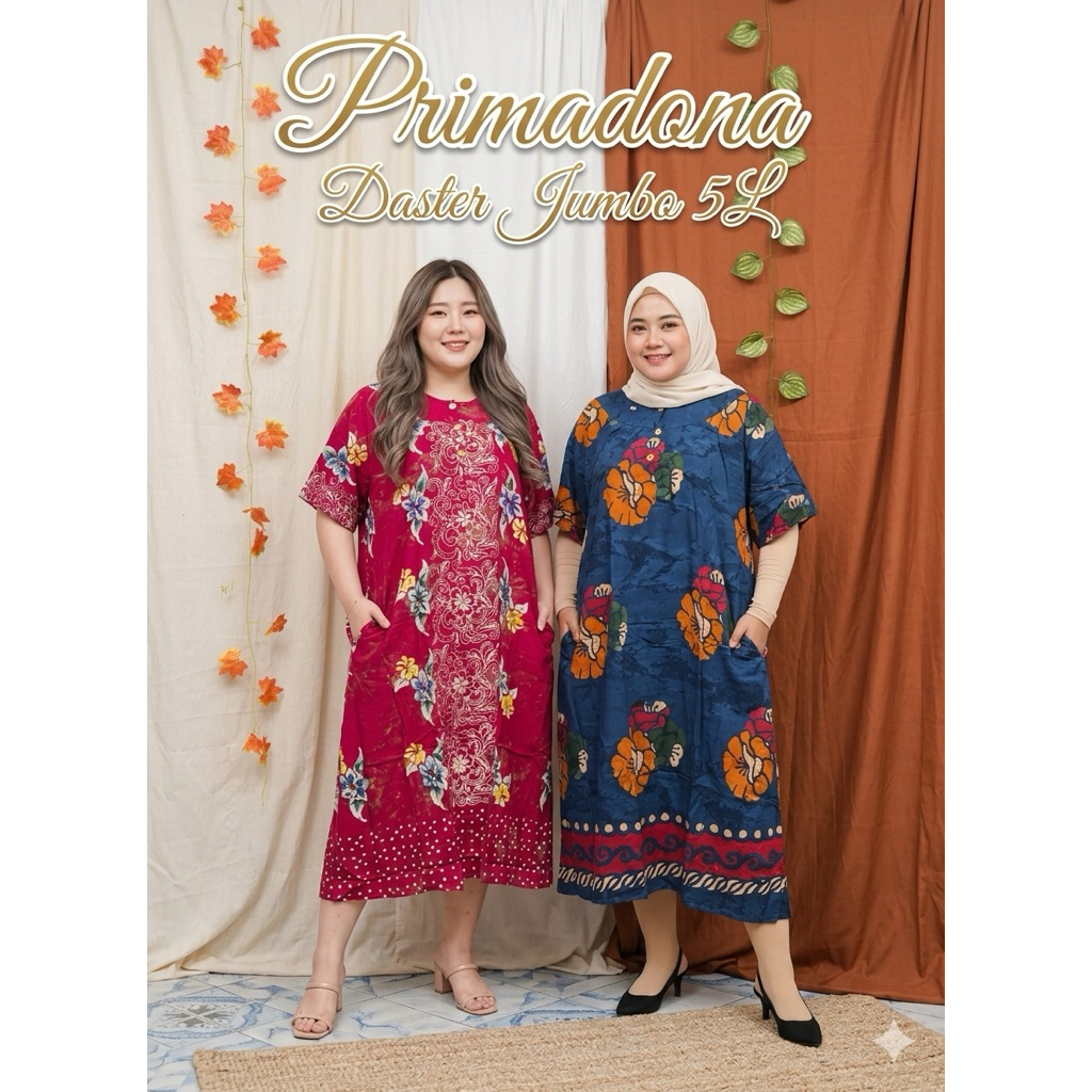 Daster Batik Merek Primadona Cetak Super Jumbo 5L Daster Primadona Cetak Super Jumbo LD 150cm