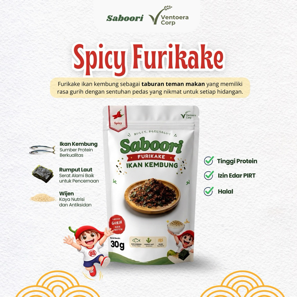 Furikake Spicy Ikan Kembung Taburan Teman Makan / Abon Jepang