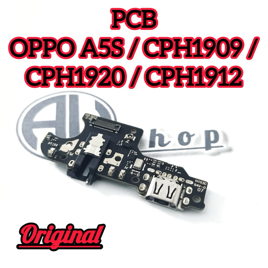 CONNECTOR CHARGER OPPO A5S ORI PAPAN KONEKTOR CAS PCB BOARD FLEXIBLE CAS OPPO A5S