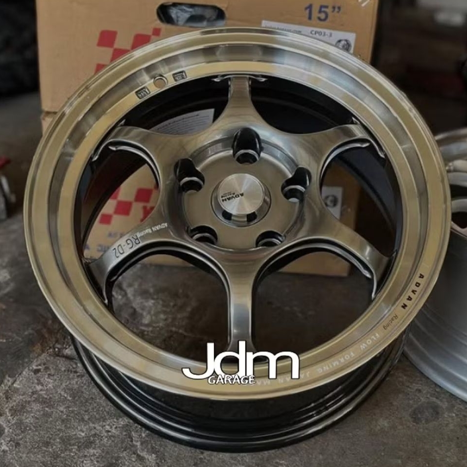 velg ADVAN RG D2 r15 lebar 7 pcd 5X114,3 et 38 mobil ring 15 pnp mobil r15 reborn venturer zenix hrv