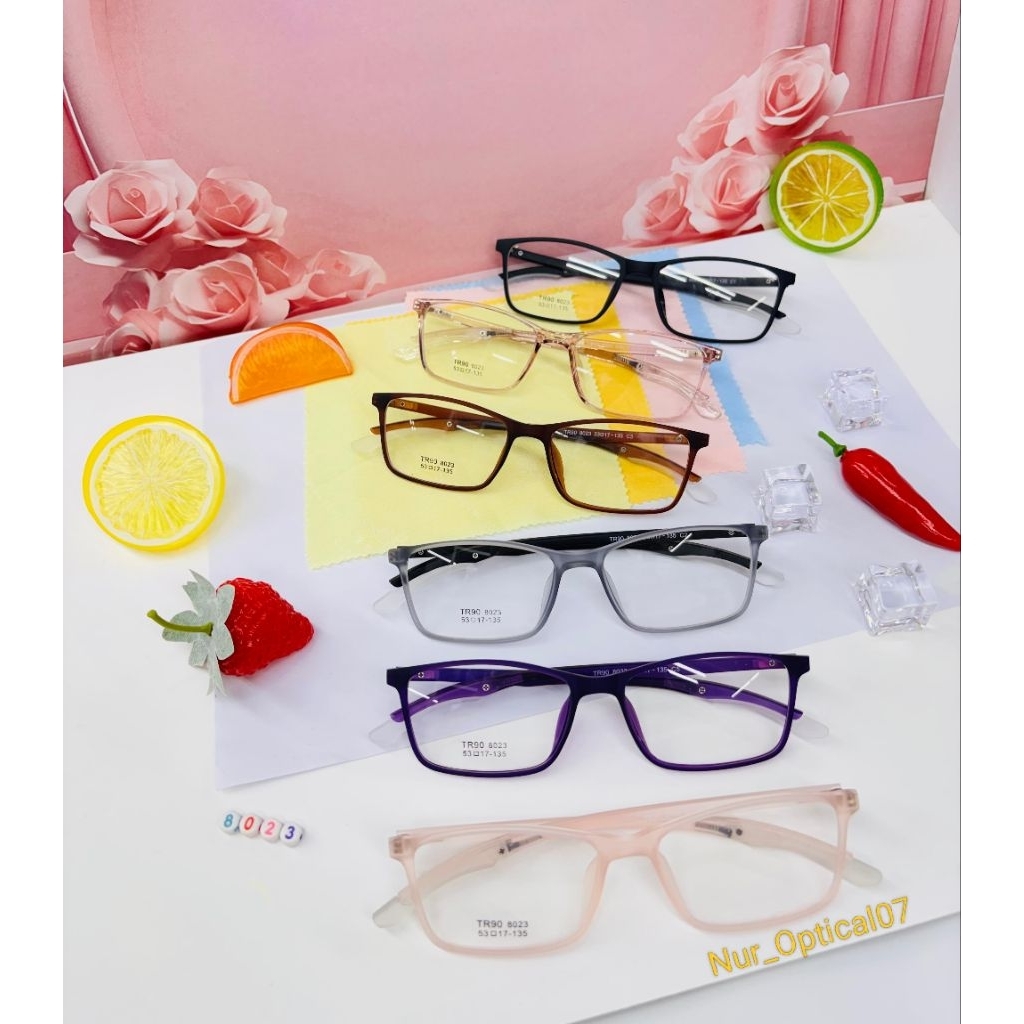 FRAME KOTAK TR90-8023 UNISEX(Gratis lensa minus)frame paket PHOTOCROMIC