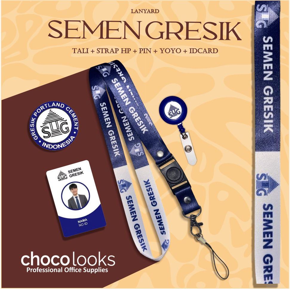 Tali IDcard SEMEN GRESIK | Lanyard SEMEN GRESIK [ READY STOCK ]