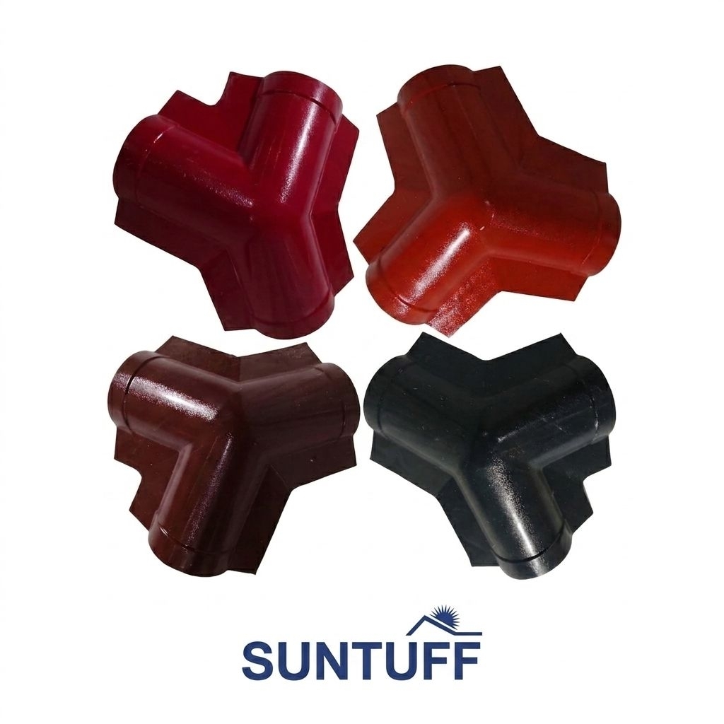 Nok Cabang Tiga SUNTUFF UPVC Premium / Sambungan Bubungan Atap Anti Bocor