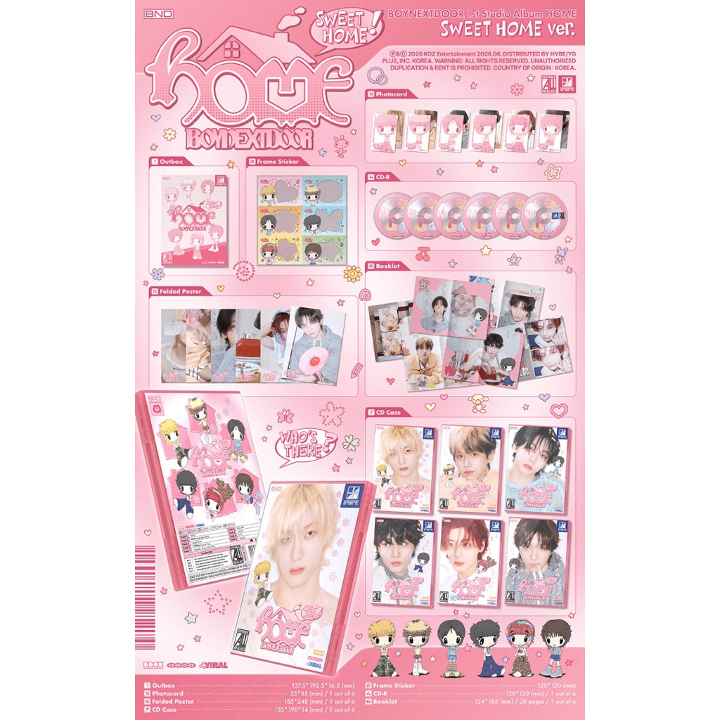 BOYNEXTDOOR SWEET HOME ALBUM ONLY RANDOM