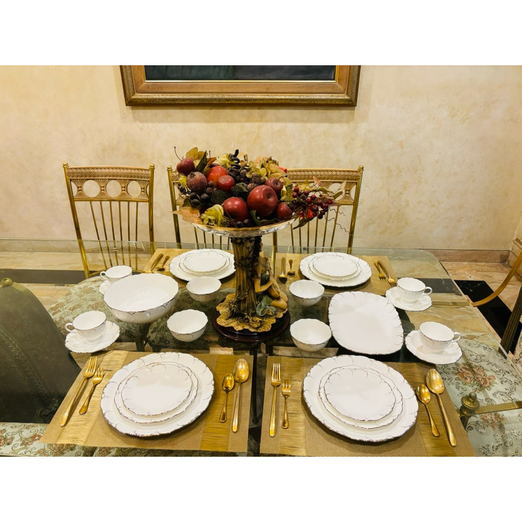 Dinner Set Narumi Princess Platinum 26 Pcs Cantik Mewah Piring Makan Set
