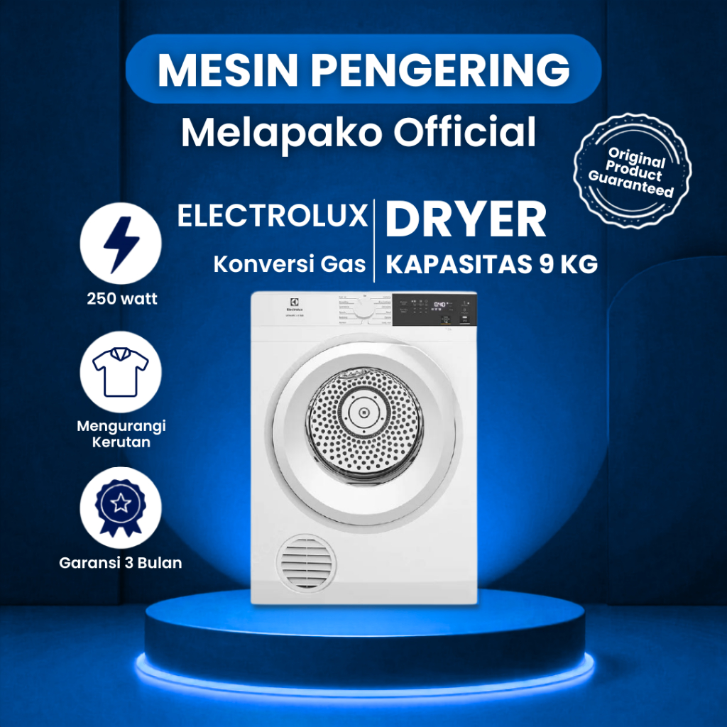 Dryer Electrolux 9kg/Mesin Pengering Electrolux 9kg/Electrolux Dryer 9kg/Tumble Dryer Electrolux 9kg