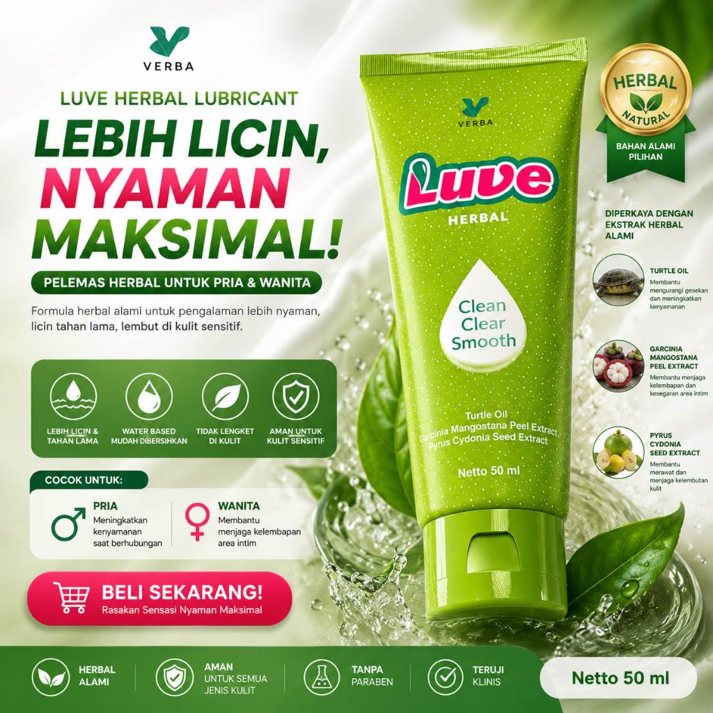 VERBA LUVE Minyak Pijat Gel Licin Maksimal Original BPOM