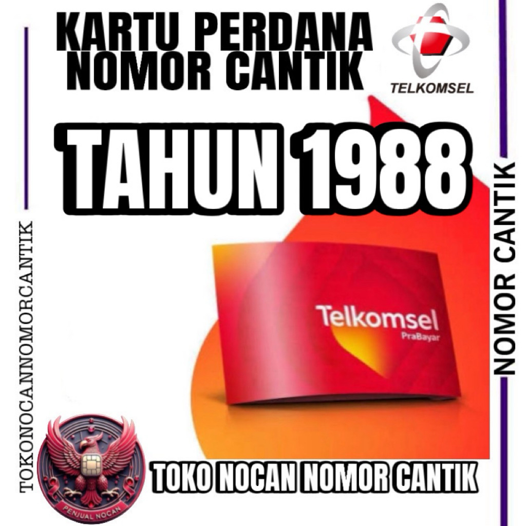 KARTU PERDANA NOMOR CANTIK TELKOMSEL SERI EKOR TAHUN 1988