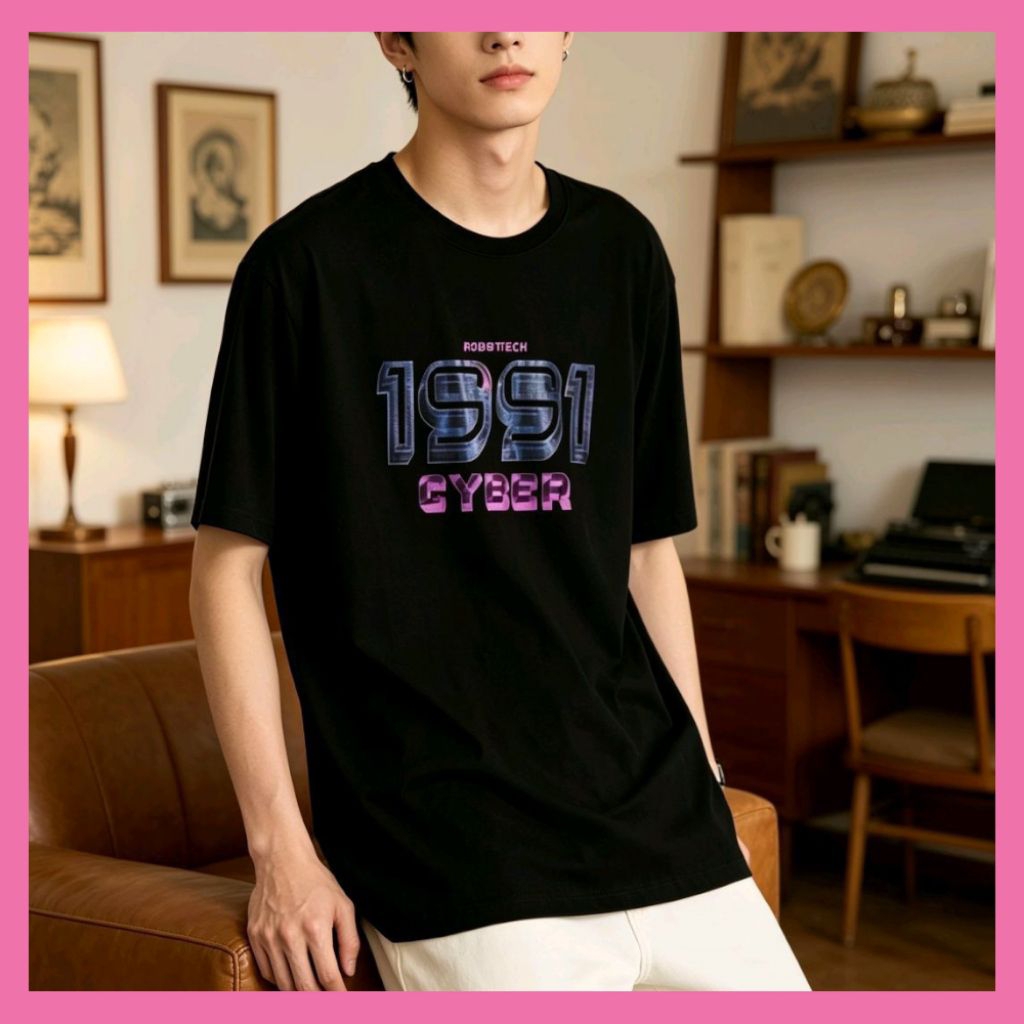 Kaos Roughneck Cyber Crew Tshirt T416 Color Black