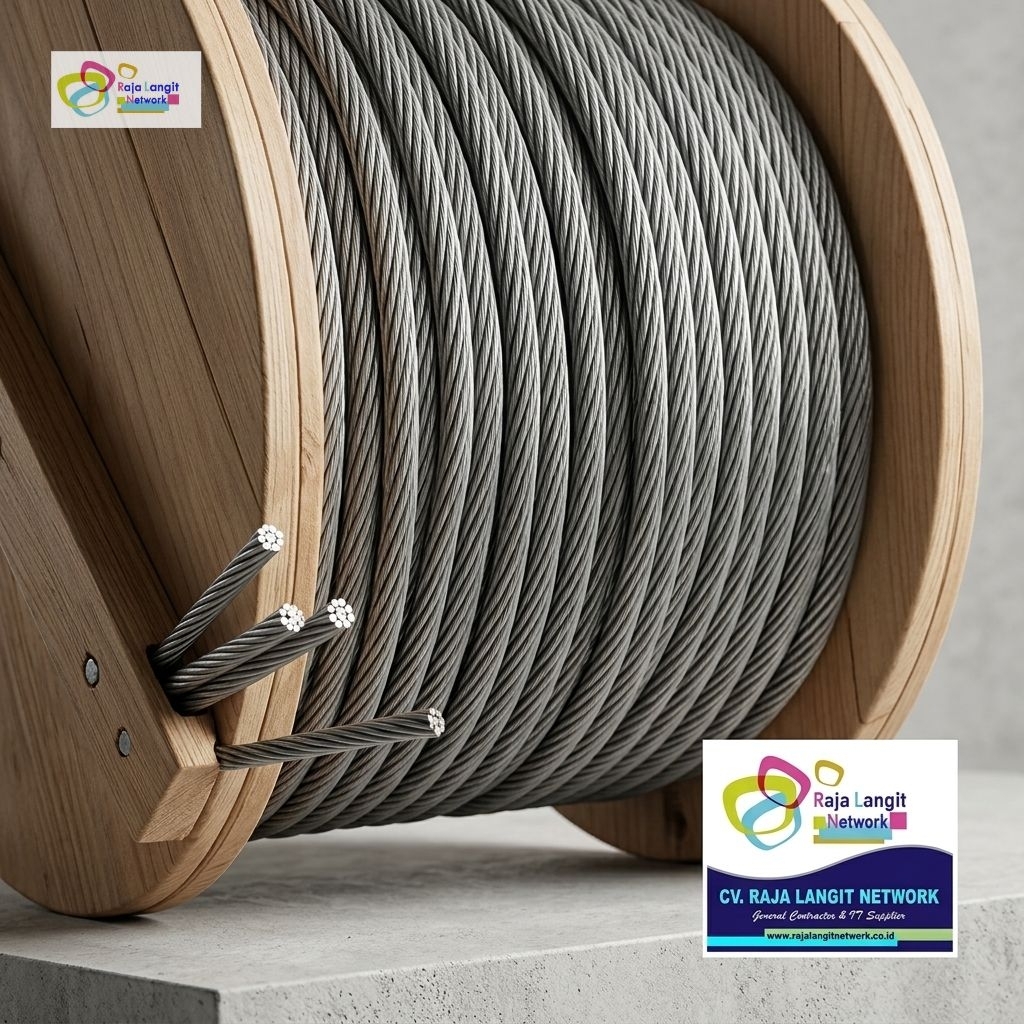 Seling baja 10 mm Sling galvanis 10 mili kawat seling baja 7 ulir ukuran 10 mm perkilogram