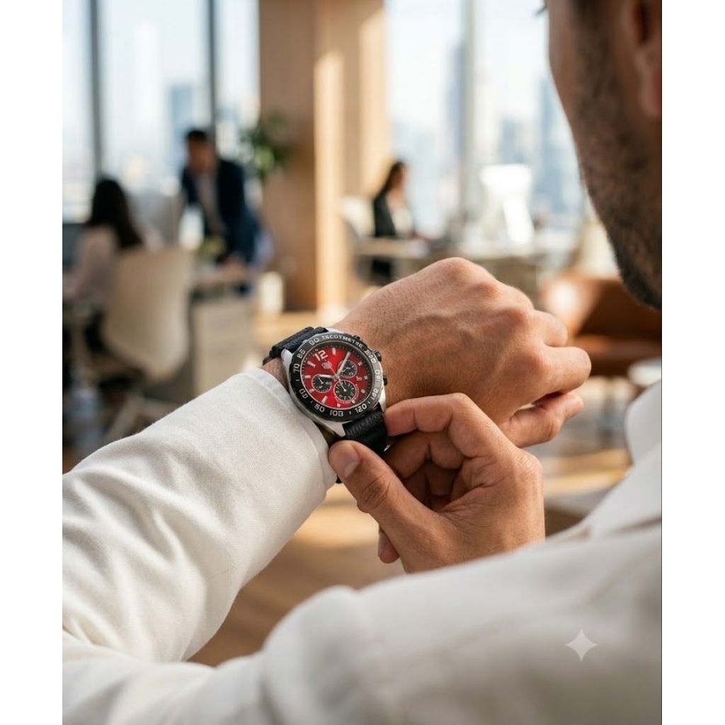 JAM TANGAN PRIA CHRONOGRAPH THR FORMULA 1 QUARTZ RUBBER 001