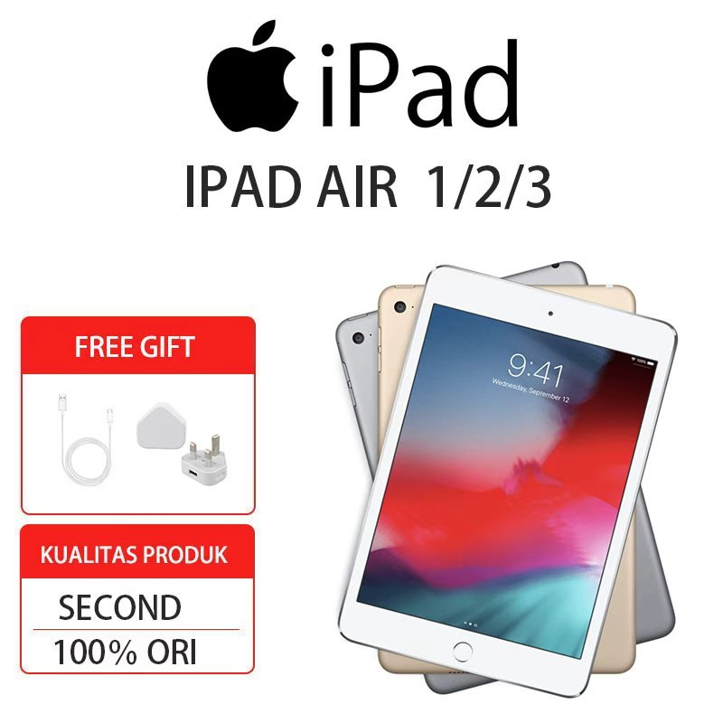 (COD) IPAD AIR 2 DAN 3 SECOND ORIGINAL GARANSI INTER WIFI ONLY