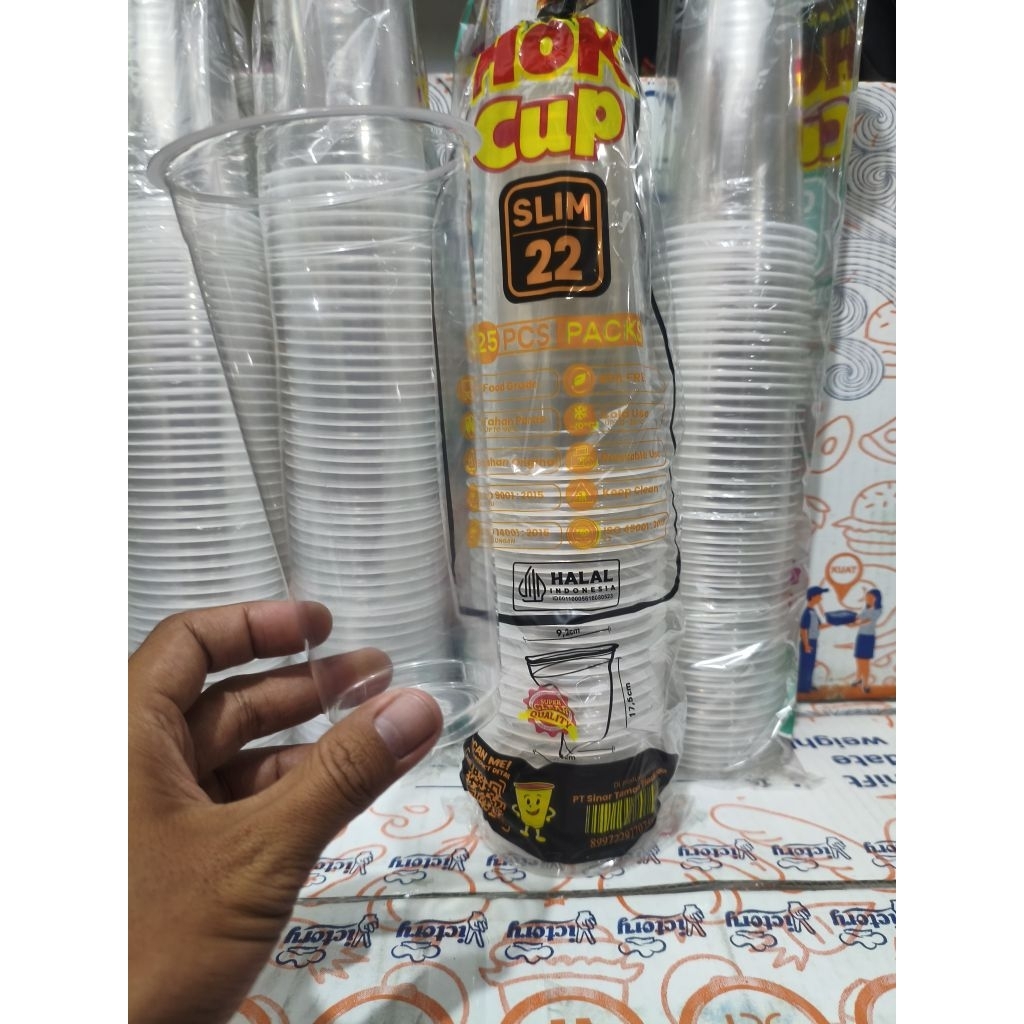 cup hok 22 oz slim tebal murah