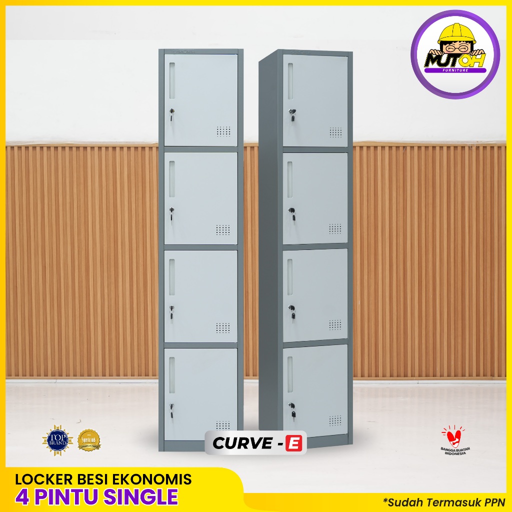 MUTOH EKONOMIS | Loker besi 4 pintu lemari locker besi 4 pintu single