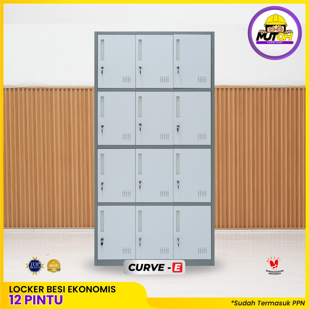 MUTOH EKONOMIS | Loker besi 12 pintu lemari locker besi 12 pintu