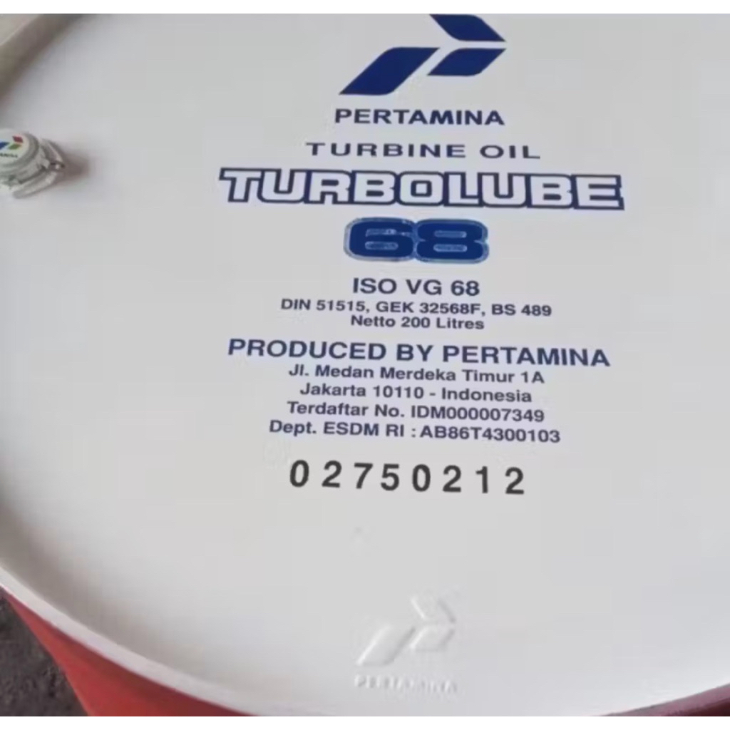 Oli Turbin Pertamina Turbolube 68 - Iso VG 68