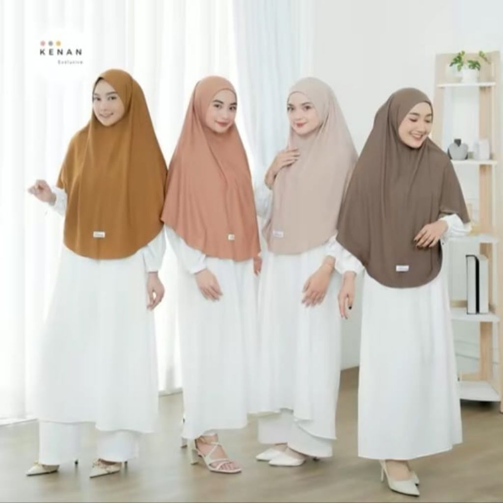 Fayola Instan, Hijab Instan Syar'i size XL, Ori Kenan Hijab, Bergo Instan Jumbo