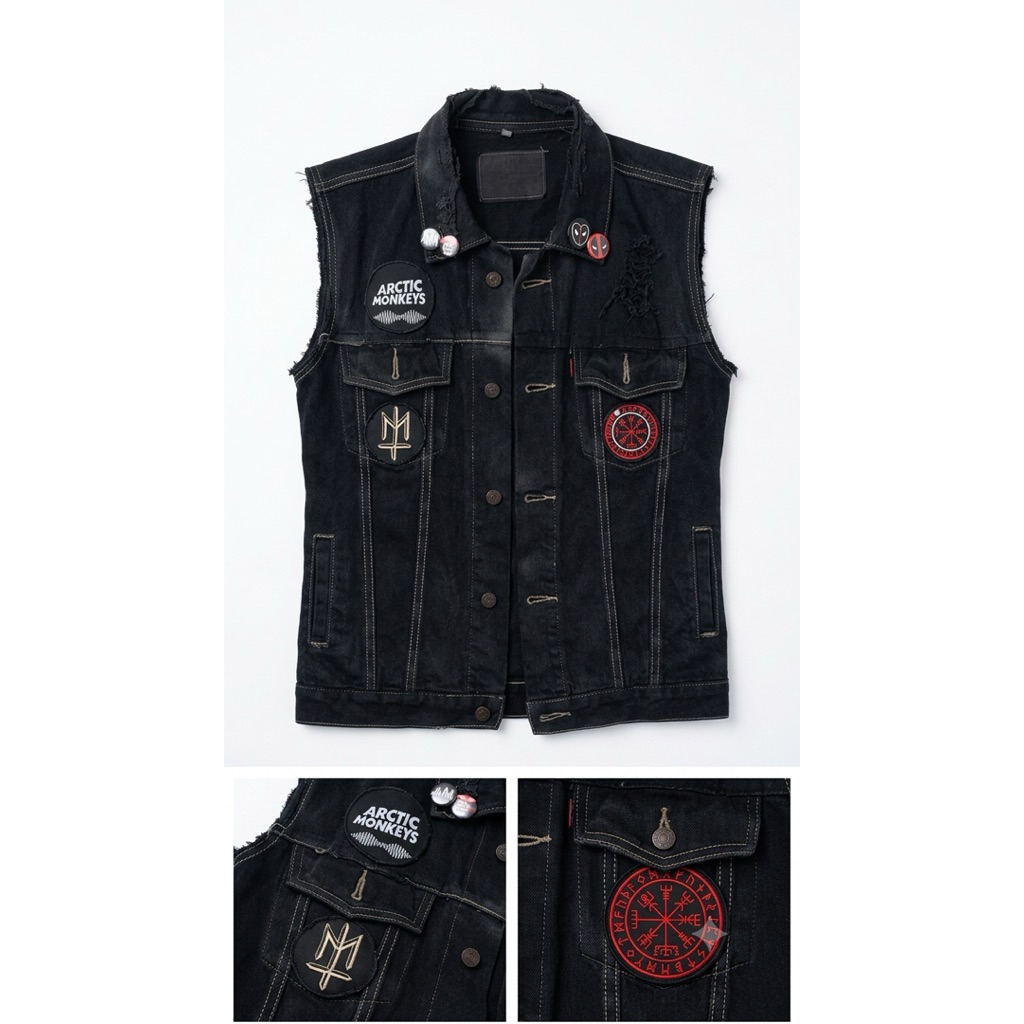 Levi's Custom Patch Denim Vest Black