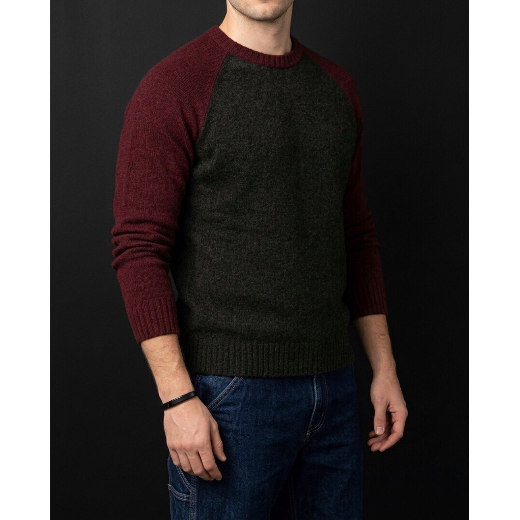 SWEATER BY TBJ JEANS WITH DARK GREY MAROON COLOR