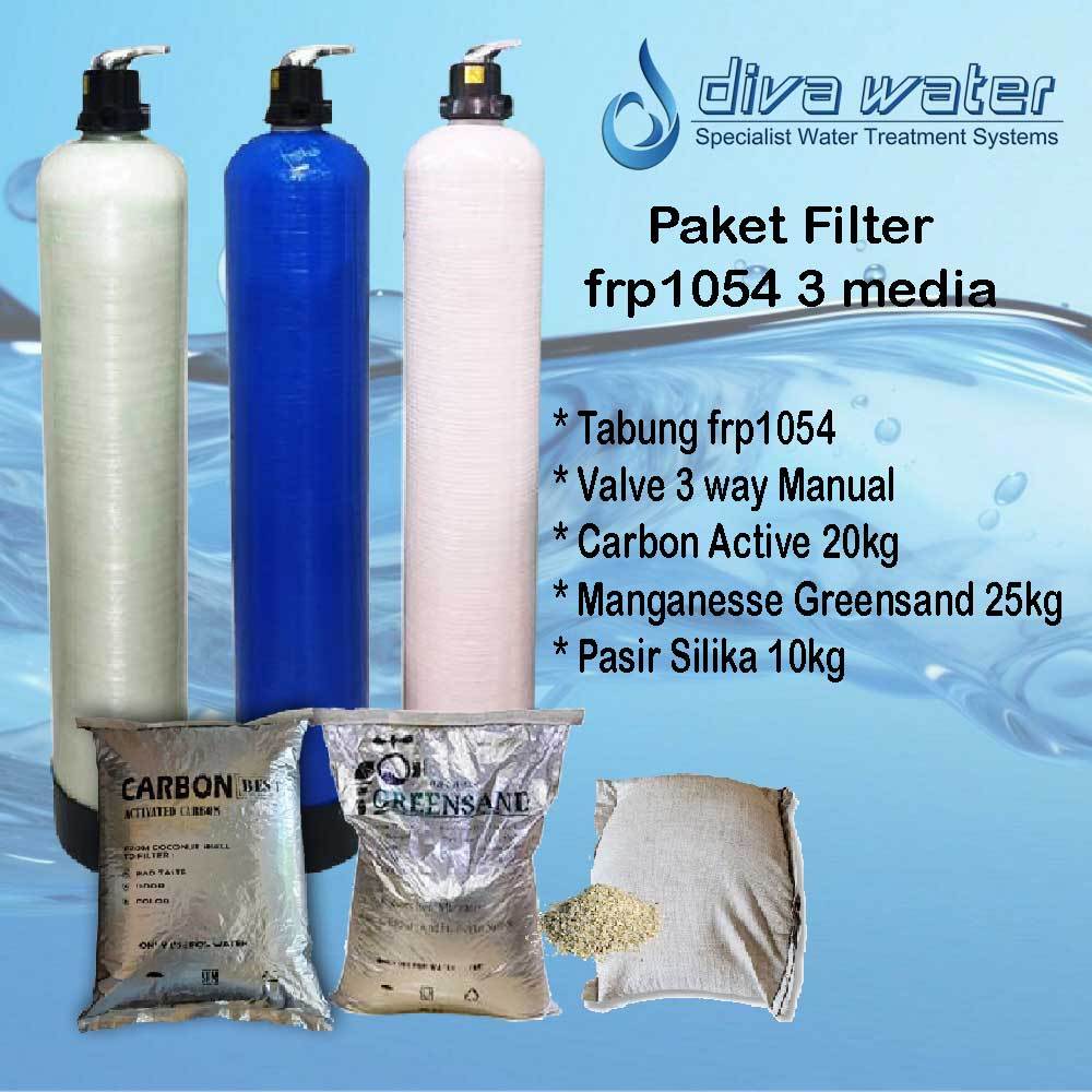 Paket Filter air tabung frp1054 3 Media filter