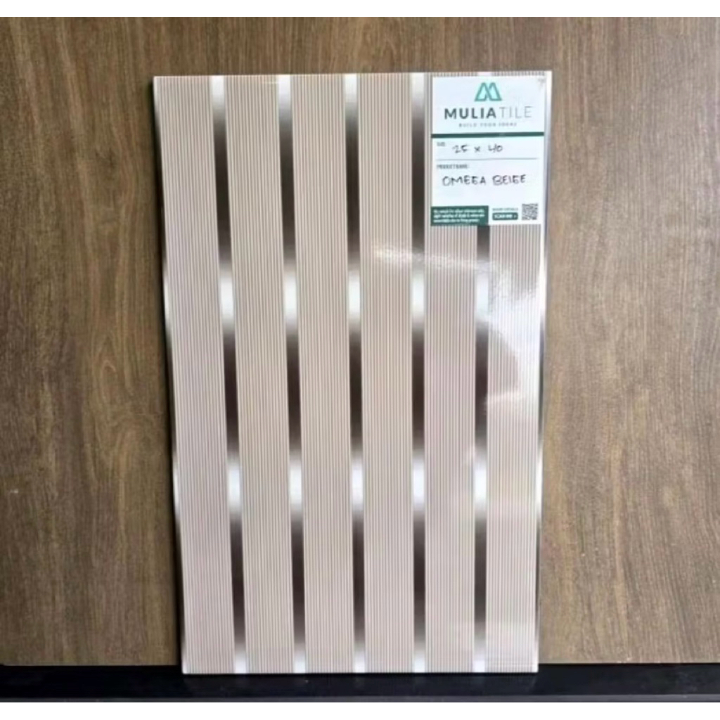 Kramik Dinding 25X60 Mulia Omega Beige | Kramik dinding Kilap Elegan