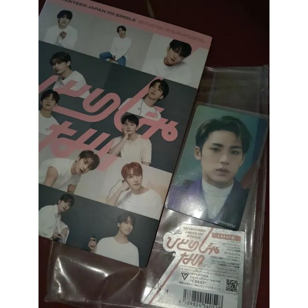 Seventeen 3rd Japan Single Hitorijanai Carat Version Photocard Mingyu