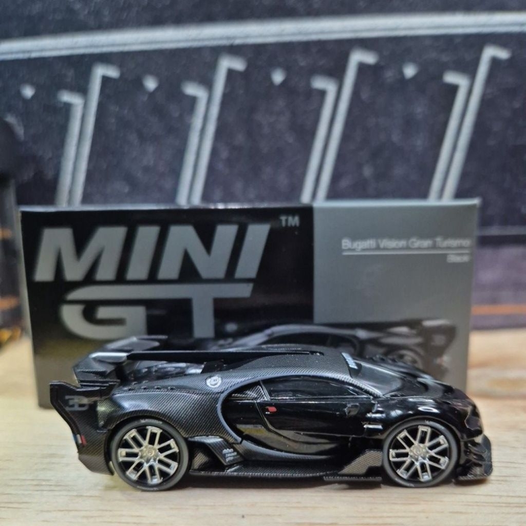 MINI GT BUGATTI VISION GRAN TURISMO BLACK UNSEALED