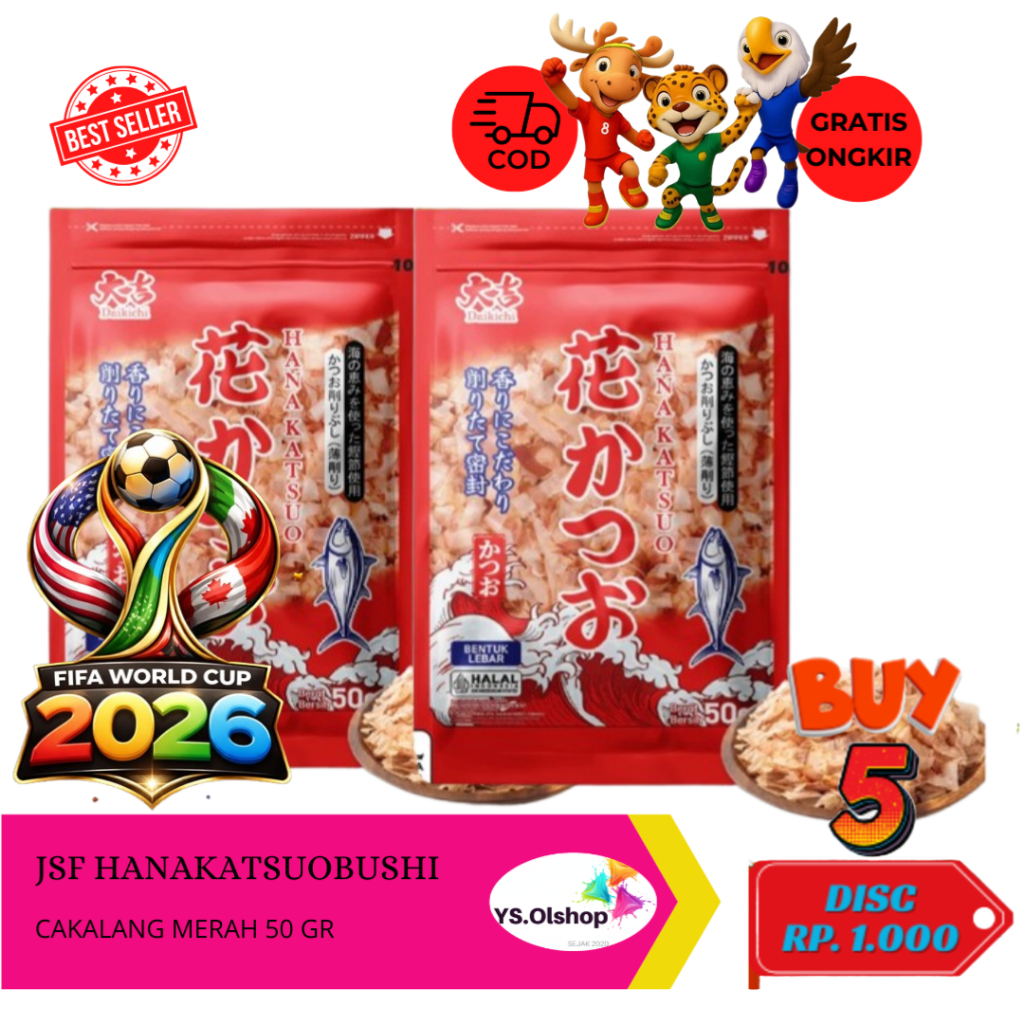 HALAL DAIKICHI HANA KATSUOBUSHI 50G / KATSUOBUSHI / IKAN CAKALANG / BONITO FLAKES / TABURAN