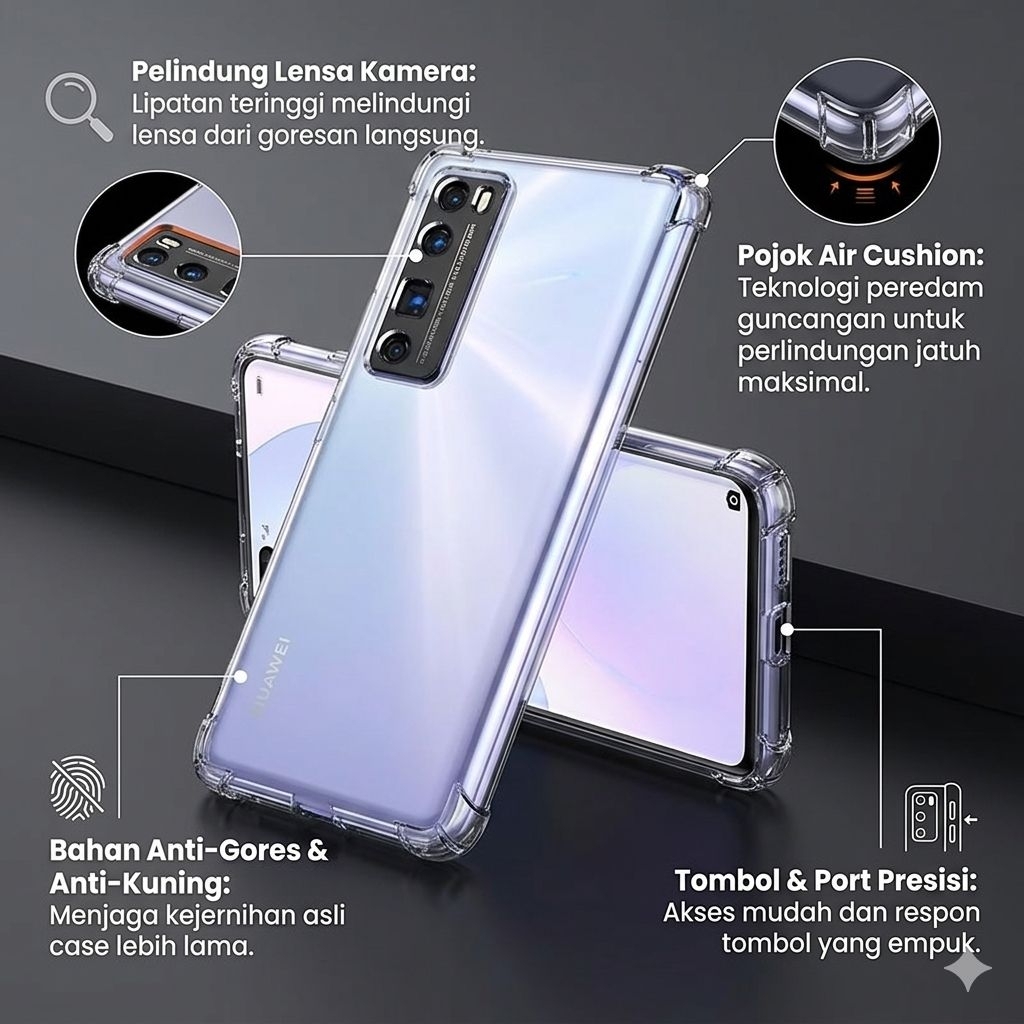 CASE FOR HUAWEI NOVA 7 / HUAWEI NOVA 7I / HUAWEI NOVA 7 SE ANTICRACK SOFTCASE PREMIUM TPU SHOCKPROOF