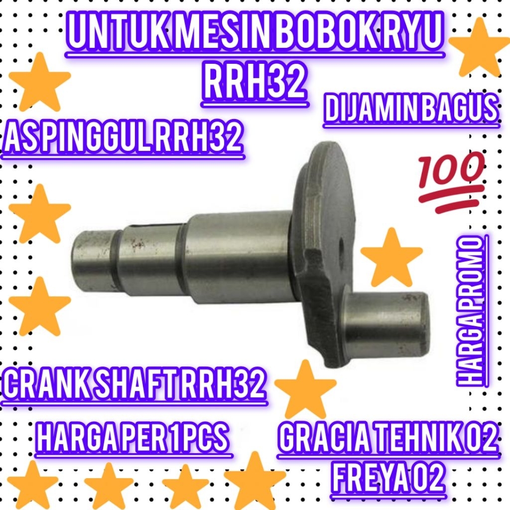 CRANK SHAFT UNTUK MESIN RYU RRH32 AS PINGGUL RRH32 UNTUK MESIN BOR BETON RRH32 AS PINGGUL RRH32 POLO